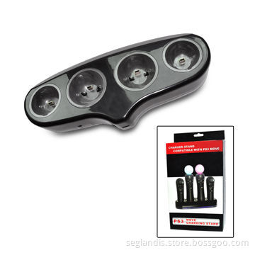 4-in-1 Charge Station with Blue Light, Nice Design, Suitable for PS3 Move